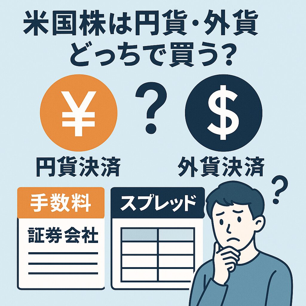 米国株は円貨・外貨どっちで買う？手数料比較